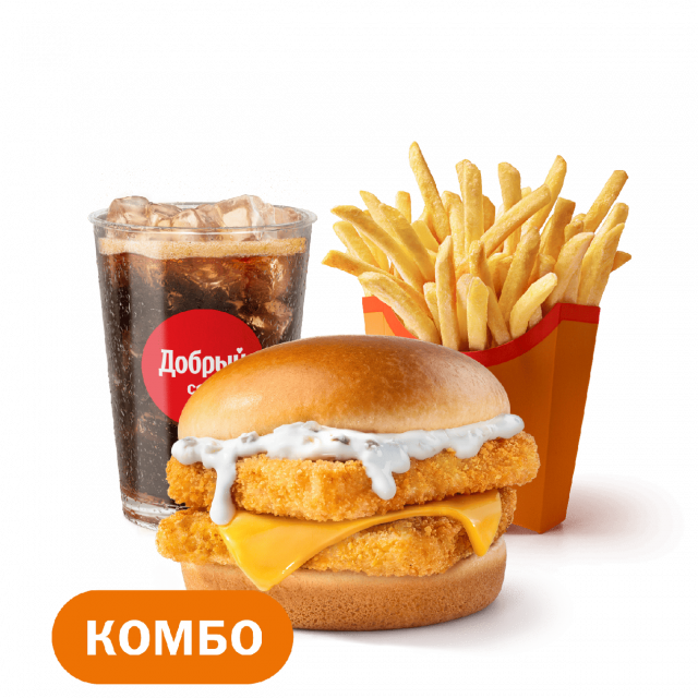 Двойной Фиш Бургер Комбо - «Вкусно и Точка»